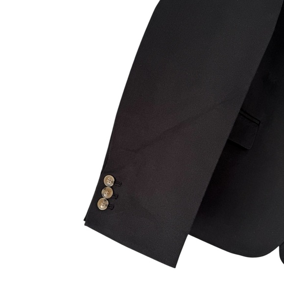 J.Crew Black Cotton‑Blend Two‑Button Blazer BP095 Gold Buttons NWT $198 Career - Picture 5 of 16